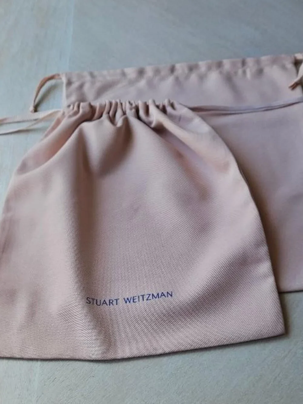 Set of 2 Stuart Weitzman Drawstring Dust Bags New - Picture 1 of 5